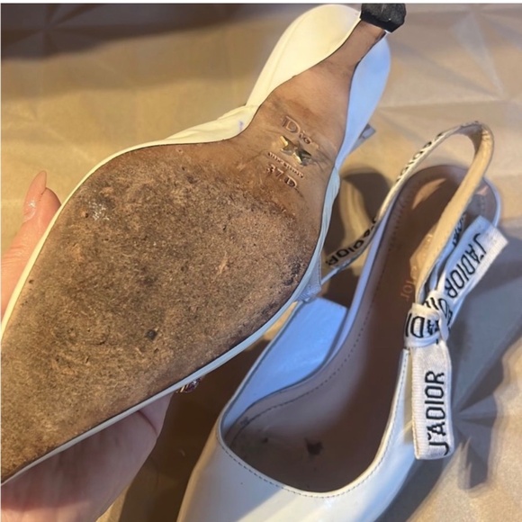 Authentic Dior white kitten heels size EU 37 - Picture 5 of 6